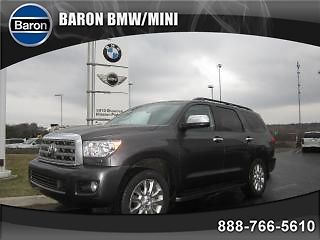 2011 toyota sequoia platinum / navigation / 3rd row / moonroof / one owner