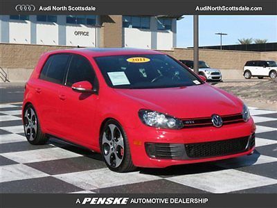 11 volkswagen gti automatic red leather heated seats moon roof 35k miles carfax