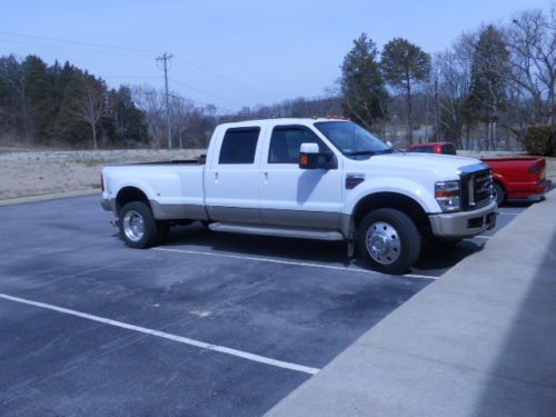 2008 f450 king ranch white with beige accents dually