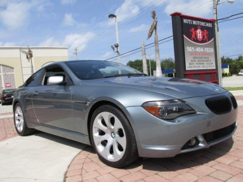 04 silver gray 645-ci 6 speed manual coupe -19 inch alloy wheels -florida