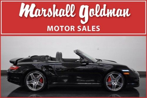 2009 porsche 911 twin turbo cab black with grey tiptronic only 16,100 miles