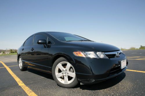 Honda civic ex sedan 4dr: black automatic, heated leather, premium sound loaded!
