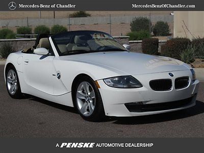 Convertible white paint tan leather alloys automatic tan top nonsmoker clean