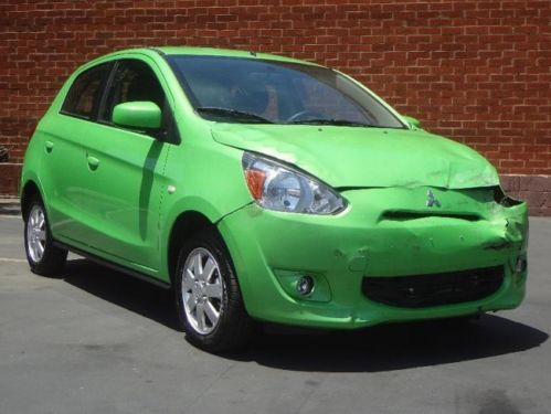 2014 mitsubishi mirage de damaged fixer runs! low miles! like new! nice color!