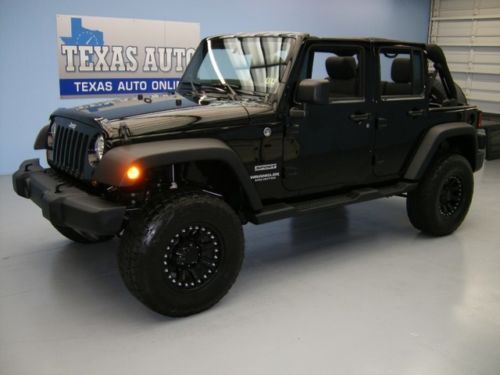 We finance!!!  2012 jeep wrangler unlimited sport 4x4 hard top 31k mi texas auto