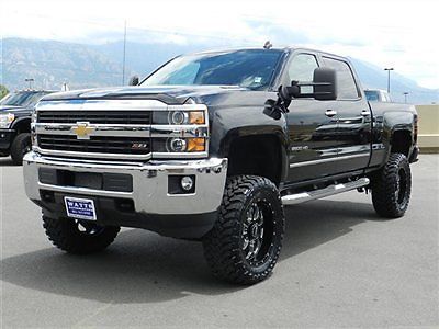 Chevy crew cab ltz 4x4 duramax diesel leather custom new lift wheels tires nav