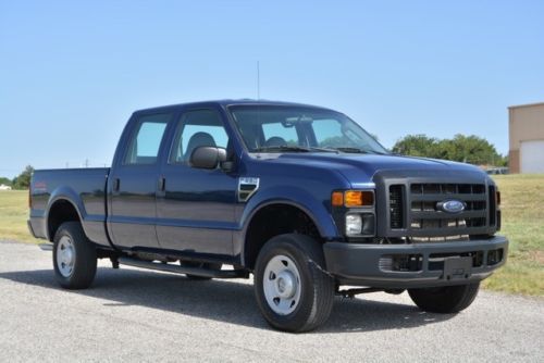 2008  f-250 sd xl crew cab 4x4 exceptional one owner! super extremely low miles!