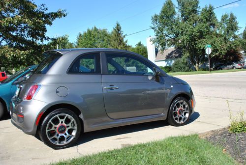 Fiat 500 sport grey with cold air intake and mopar exhaust