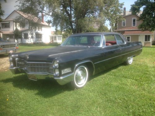 Sell Used 1966 Cadillac Coup Black Red Interior In