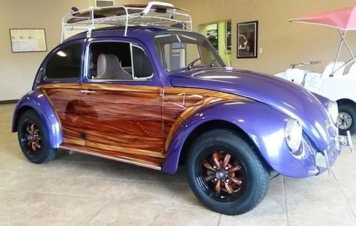 Custom fully restored airbrushed beetle with surfboard