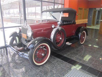 1929 ford model a roadster - runs and drives - excellent condition - burgandy