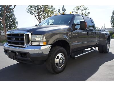 2004 ford f350 larait 4x4 6.0l diesel dually 4 door 8' bed leather 6 disc