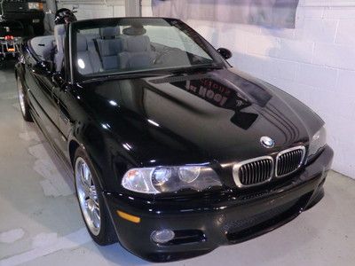 2003 bmw m3 convertible at/ 6 speed black/grey clean car fax m power live free