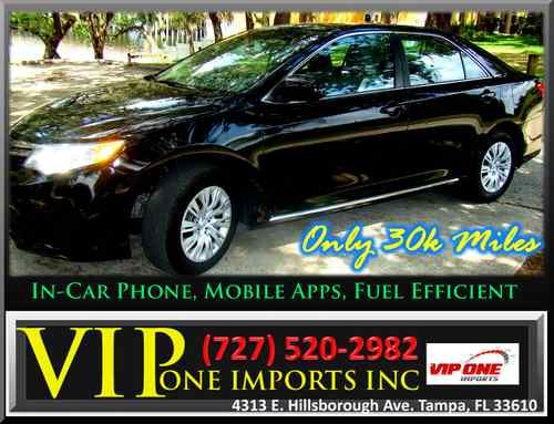 Buy a black 2012 toyota camry le with in-car phone &amp; mobile apps, 727-520-2982