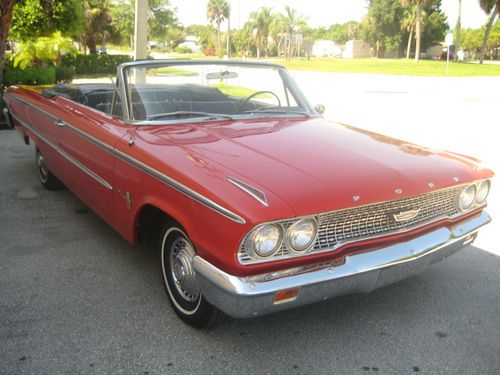 Beautiful red 1963 ford galaxie convertible