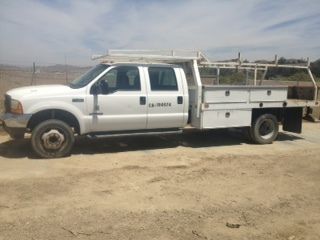 2001 ford f-450 crew cab 7.3 diesel 12' contractors stake bed