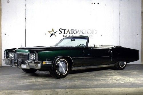 '72 eldorado, original, emerald green over off white, low miles!!