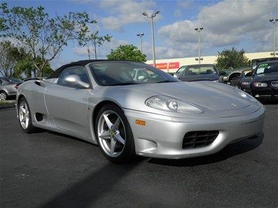 2004 360 modena convertible silver f1 under 10k miles