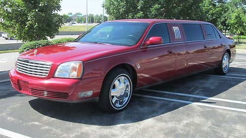 2001 cadillac 6 door limousine - burgundy!!
