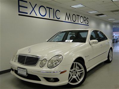 2003 mercedes e55 amg supercharged wht/blk keyless go xenons cd6 htd sts 469hp