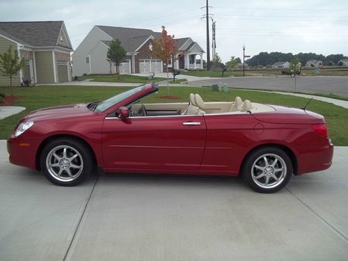 2008 chrysler sebring limited convertible red leather navigation hdd