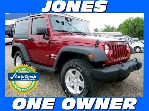 2013 jeep wrangler 4wd sport - low miles - deep cherry red - loaded