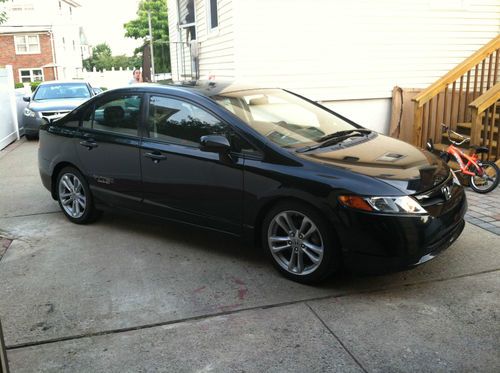 2008 honda civic 4 door si black