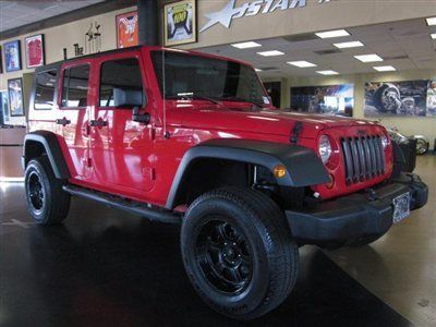 08 jeep wrangler unlimited x red automatic