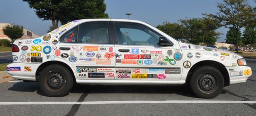 1997 nissan sentra gxe bumper sticker car