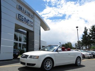 2006 audi s4 cabriolet quattro convertible beautiful white paint and leather int