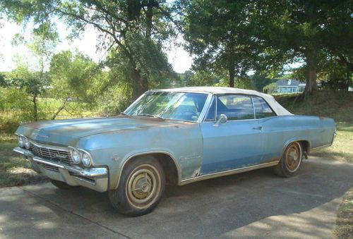 1965 chevrolet impala convertible project-one owner documented w/original papers