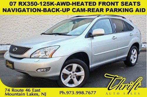 07 rx350-125k-awd-heated front seats-navigation-back-up cam-rear parking aid