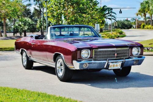 Incredable 1970 chevrolet monte carlo convertible very rare a/c p.w,p.s,p.b,mint