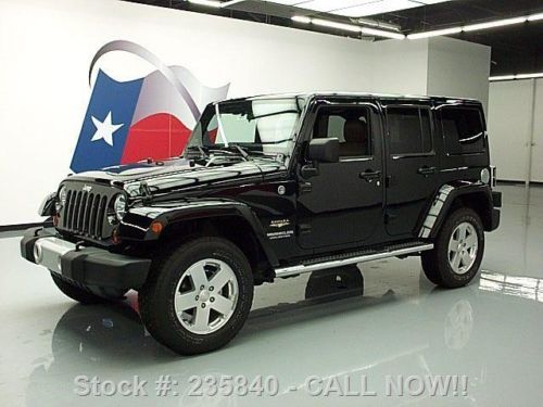 2012 jeep wrangler unltd sahara 4x4 hard top nav 23k mi texas direct auto