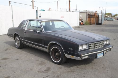 1985 chevrolet monte carlo base automatic 8 cylinder no reserve