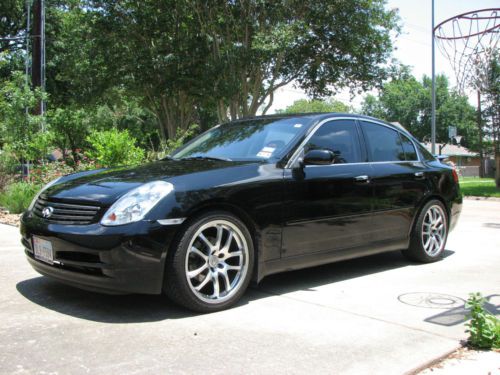 2004 g35 sedan premium 3.5l 260hp v6 loaded 86k black / black 19&#034; wheels clean