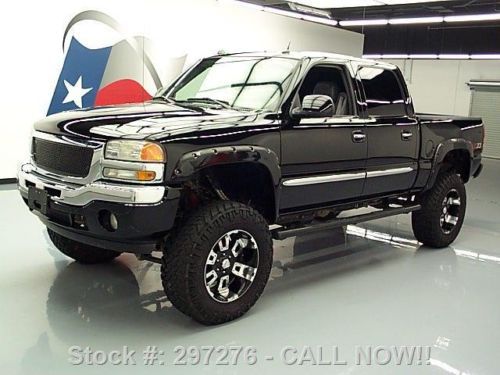 2005 gmc sierra crew 4x4 lifted htd leather sunroof 62k texas direct auto