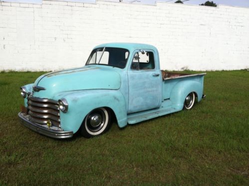 1951 chevy truck 3100 ratrod, rat rod, patina, lowered, daily driver