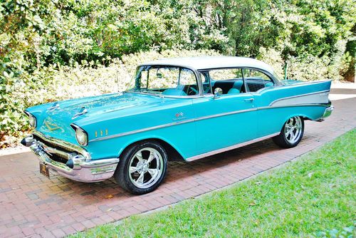 Simply beautiful fuel injected 1957 chevrolet bel air hardtop coupe no post nice
