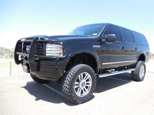 2005 ford excursion limited 4x4 lifted 35" tires 20" loaded powerstroke black