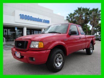 04 red 3l v6 automatic extended cab truck *line-x bed liner *tow hitch *florida