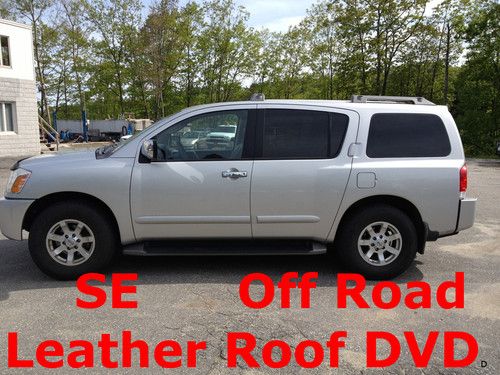04 nissan armada se off road edition. 3 rows of leather. dvd/tv w/ headphones
