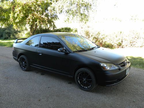2001 honda civic lx coupe 2-door 1.5l - blacked out - custom interior &amp; more!!