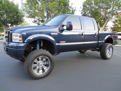 2006 f-250 fx4 diesel fabtech lift 22s exhaust leather stereo amp steps wow!!!