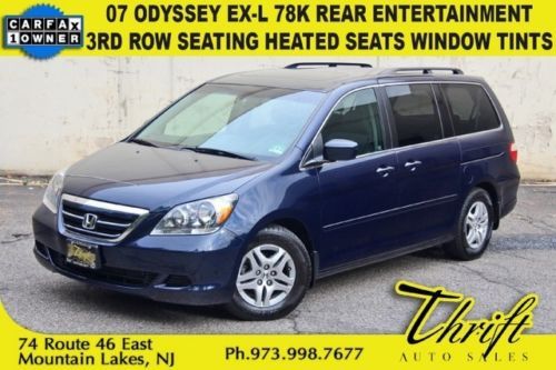 07 odyssey ex-l 78k rear entertainment 3rd row seating heated seats window tints