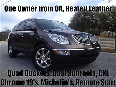 One owner htd leather quad buckets dual sunroofs remote start chrome wheels fwd