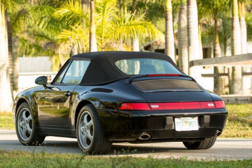 23k miles 993 cabrio blk on  blk manual collectors dream only 3 owners books