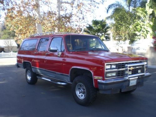 1990 chevy suburban silverado 1500 4x4 original paint rust free california truck