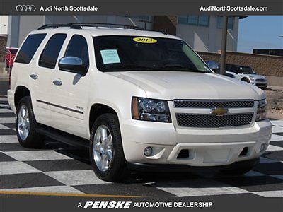 13 chevy tahoe ltz 2wd white leather heated seats gps factory warranty 11k miles