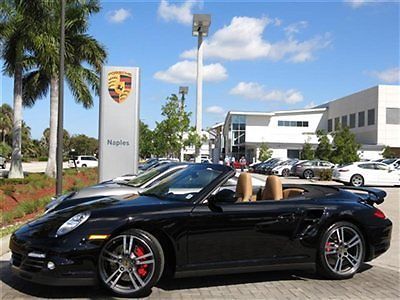 2012 911 turbo cabriolet black,  one owner, certified pre-owned, florida car